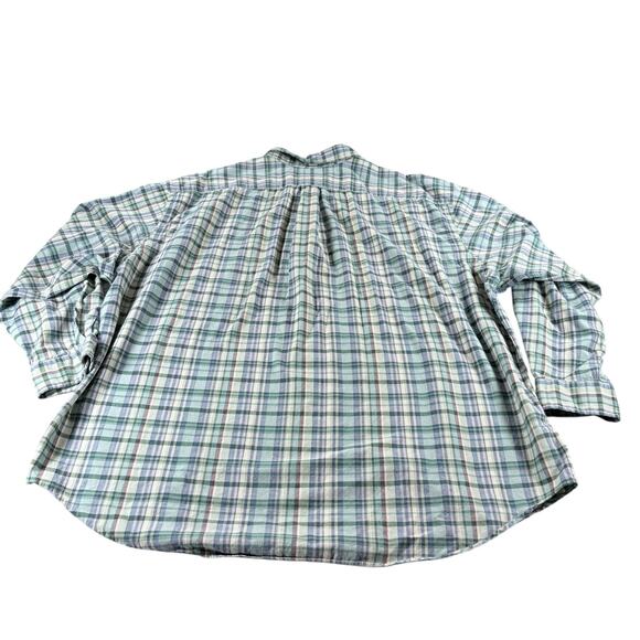 Ralph Lauren Oxford Button Down Shirt Flesh Pony Mens 2XB Plaid L/S - Picture 5 of 8